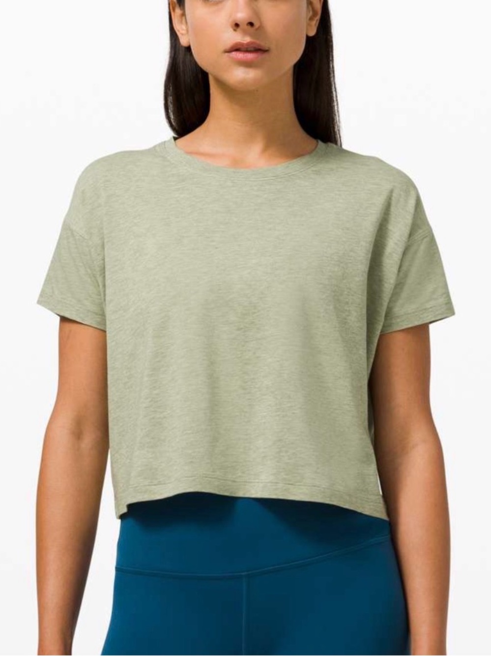 Lululemon Cates Tee Heathered Rosemary Green Size 4